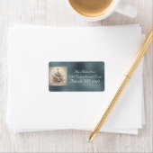 Pearl Christmas Tree Return Address - Silver ラベル (インサイチュ)