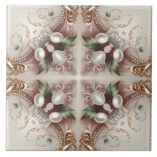 Pearl Embellishments Ceramic Tile タイル (正面)
