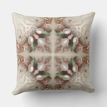 Pearl Embellishments Throw Pillow
