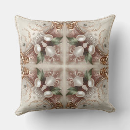 Pearl Embellishments Throw Pillow クッション