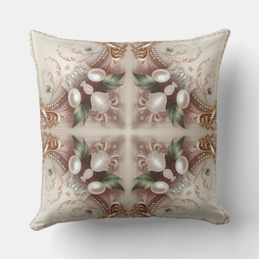 Pearl Embellishments Throw Pillow クッション (裏面)