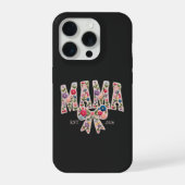 Pearl Floral Mama Varsity Feminine Minimal iPhoneケース (裏面)