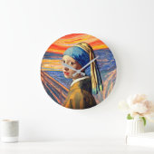 Pearl Girl’s Silent Scream Clock ラージ壁時計 (ホーム)