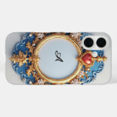 Pearl Heart Glow Luxe ✨ Romantic Elegant Frame Case-Mate iPhoneケース (裏面 (横))