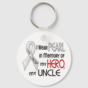 Pearl In Memory Of My Uncle Lung Cancer キーホルダー