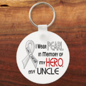 Pearl In Memory Of My Uncle Lung Cancer キーホルダー (正面)