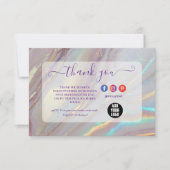 Pearl Marble Modern Professional サンキューカード (正面)