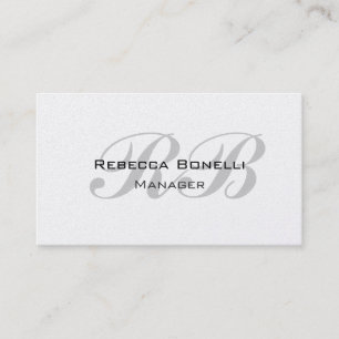 Pearl Monogram Script Manager名刺 名刺
