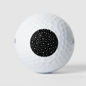 Pearl Pattern on Black Background ゴルフボール (正面)