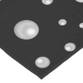 Pearl Pattern on Black Background ショートテーブルランナー (コーナー)
