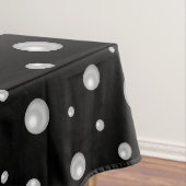 Pearl Pattern on Black Background テーブルクロス (インサイチュ)