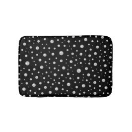 Pearl Pattern on Black Background バスマット