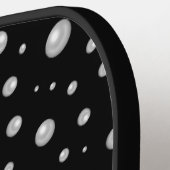 Pearl Pattern on Black Background ピックルボールラケット (左詳細)