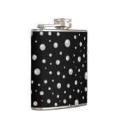 Pearl Pattern on Black Background フラスク (右)