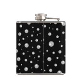 Pearl Pattern on Black Background フラスク (裏面)