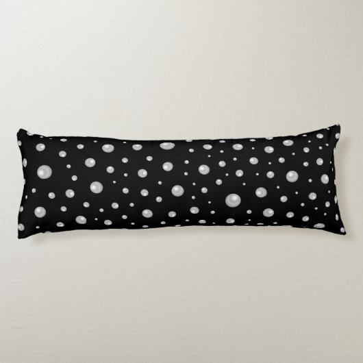 Pearl Pattern on Black Background ボディピロー (裏面)