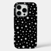 Pearl Pattern on Black Background Case-Mate iPhoneケース (裏面)