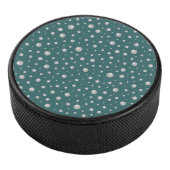 Pearl Pattern on Transformative Teal Background アイスホッケーパック (3/4)