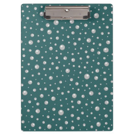 Pearl Pattern on Transformative Teal Background クリップボード