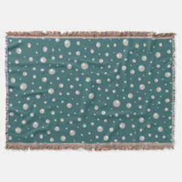 Pearl Pattern on Transformative Teal Background スローブランケット