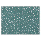 Pearl Pattern on Transformative Teal Background テーブルクロス (正面(横))