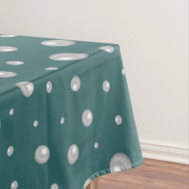 Pearl Pattern on Transformative Teal Background テーブルクロス
