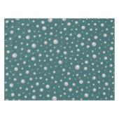 Pearl Pattern on Transformative Teal Background テーブルクロス (正面(横))