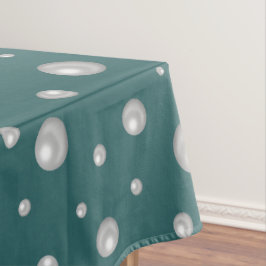 Pearl Pattern on Transformative Teal Background テーブルクロス