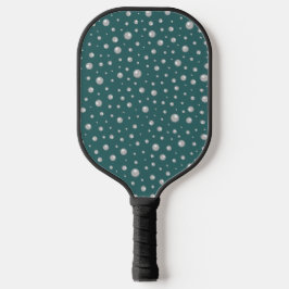 Pearl Pattern on Transformative Teal Background ピックルボールラケット