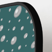 Pearl Pattern on Transformative Teal Background ピックルボールラケット (左詳細)