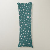 Pearl Pattern on Transformative Teal Background ボディピロー (正面縦)