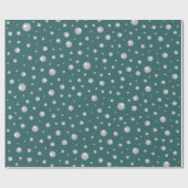 Pearl Pattern on Transformative Teal Background ラッピングペーパー (フラット)