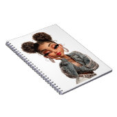 Pearl Pout Glam Girl Spiral Photo Notebook ノートブック (右側)