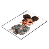 Pearl Pout Glam Girl Spiral Photo Notebook ノートブック (左側)