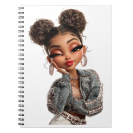 Pearl Pout Glam Girl Spiral Photo Notebook ノートブック