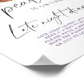 Pearl shell baby shower Late night diapers game ポスター (角)