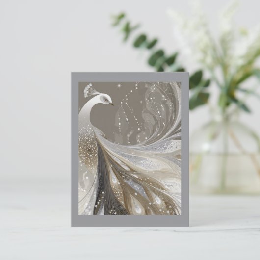 PEARL SPARKLE PEACOCK #1 ポストカード (スタンド正面)