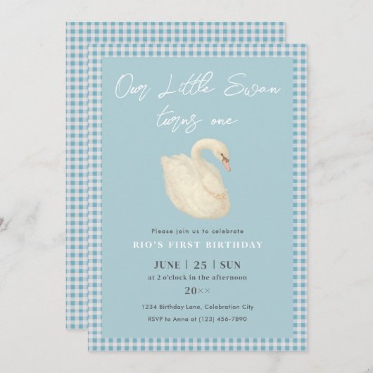 Pearl Swan Birthday Collection 招待状 (正面/裏面)