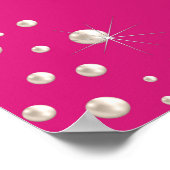 Pearl Themed 40th Birthday Sign ポスター (角)