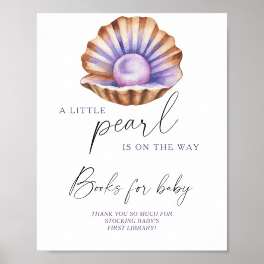 Pearl Under the Sea Baby shower books for baby ポスター (正面)