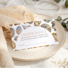 Pearl Under The Sea You Soon Baby Shower Diaper エンクロージャーカード