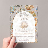 Pearl Under The Sea You Soon Girl Baby Shower アクリル招待状 (インサイチュ (ポータブル))