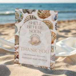 Pearl Under The Sea You Soon Girl Baby Shower サンキューカード