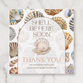Pearl Under The Sea You Soon Girl Baby Shower フェイバータグ