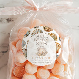 Pearl Under The Sea You Soon Girl Baby Shower ラウンドシール