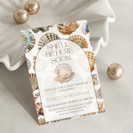 Pearl Under The Sea You Soon Girl Baby Shower 招待状