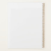 Pearl White Notebook with Gold Line – Elegant  プランナー手帳 (裏面)