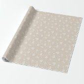 Pearl White on Soft Beige Wrapping Paper ラッピングペーパー (アンロールド)