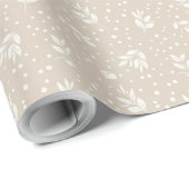 Pearl White on Soft Beige Wrapping Paper ラッピングペーパー (ロールコーナー)