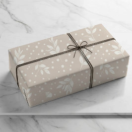 Pearl White on Soft Beige Wrapping Paper ラッピングペーパー